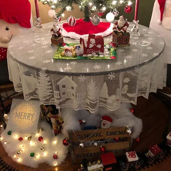 Christmas Tablecloth Santa Claus Snowman Elk Embroidered Christmas Party Lace Tablecloth Round/Square LAD-sale
Christmas Tablecloth Santa Claus Snowman Elk Embroidered Christmas Party Lace Tablecloth Round/Square LAD-sale