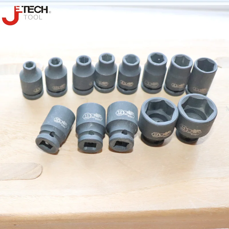 

Jetech 13-piece 1/4 inch dr. impact socket set wrench 4mm 4.5mm 5mm 5.5mm 6mm 7mm 8mm to 14mm Cr.Mo cold forged pneumatic tools