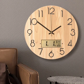 14 Inches Home Wood Wall Clocks Digital Wall Clock Led Wall Watches with Perpetual Calendar Clocks for Home Decor Quartz Horloge
14 Inches Home Wood Wall Clocks Digital Wall Clock Led Wall Watches with Perpetual Calendar Clocks for Home Decor Quartz Horloge