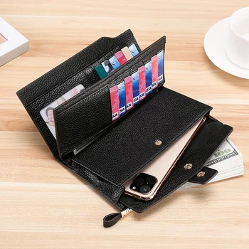 2020 new top layer cowhide ladies wallet mobile phone change clutch long wallet wallet 
2020 new top layer cowhide ladies wallet mobile phone change clutch long wallet wallet