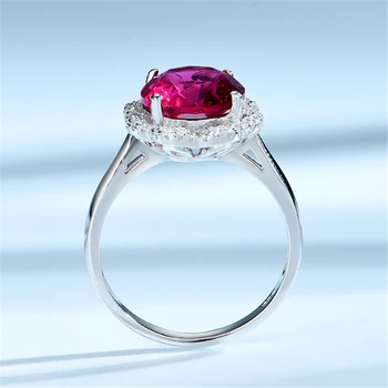 DY 925 Sterling Silver Ring Big Center Oval Created Gemstone Nano Ruby Cubic Zirconia Special Bridal Ring For Women Fine Jewelry
DY 925 Sterling Silver Ring Big Center Oval Created Gemstone Nano Ruby Cubic Zirconia Special Bridal Ring For Women Fine Jewelry