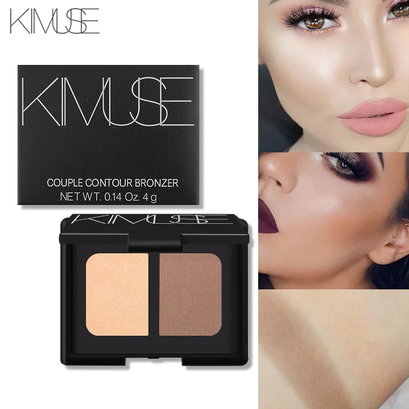 

kimuse Color Double Color Shading Powder V Type Small Face Biying High Light Shadow Brighten Combination Douyin Celebrity Style
