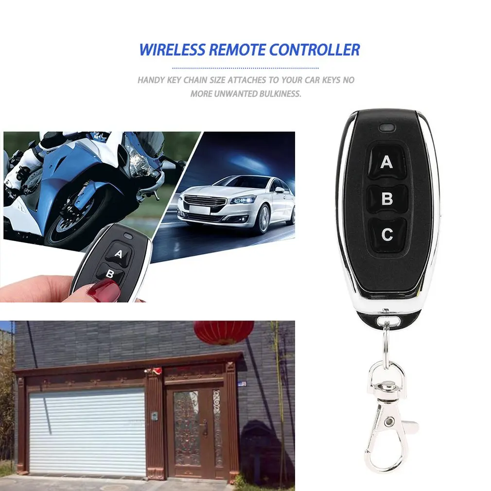 433MHz Wireless Metal 3 Key Garage Door Duplicator Learning Code Key Fob Control DC 6V Universal Copy Auto Car Alarm System
433MHz Wireless Metal 3 Key Garage Door Duplicator Learning Code Key Fob Control DC 6V Universal Copy Auto Car Alarm System