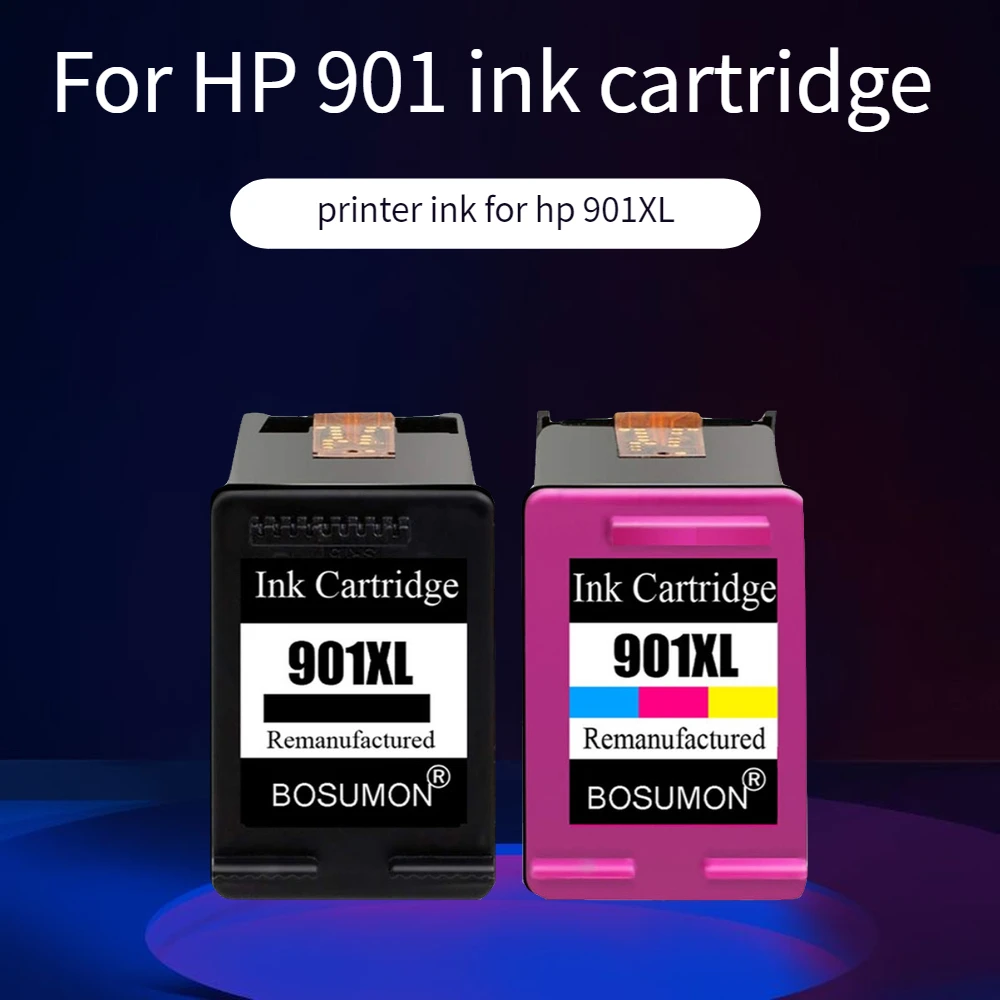 BOSUMON 2pk 901XL для HP 901 HP901 XL сменный чернильный картридж HPOfficejet 4500 J4500 J4540 J4550 J4580 J4640 J4680