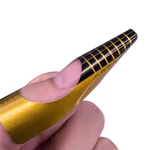 100 pièces professionnel français ongles forme conseils Nail Art forme acrylique pointe Gel ongles autocollant Extension Curl forme pour vernis à ongles Guide(China)