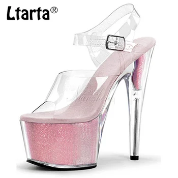 LTARTA 15cm Heels Super High Heel Waterproof Platform Silver Sequin Open Toe Dress Birthday Party Fashion Large Thin Heel LYP 
LTARTA 15cm Heels Super High Heel Waterproof Platform Silver Sequin Open Toe Dress Birthday Party Fashion Large Thin Heel LYP