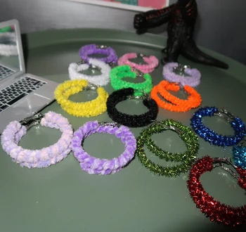 Boho Colorful Plush Big Circle Hoop Earrings Unique Cool Shining Party Girl Geometric Earrings Circle Harajuku Female Jewelry
Boho Colorful Plush Big Circle Hoop Earrings Unique Cool Shining Party Girl Geometric Earrings Circle Harajuku Female Jewelry