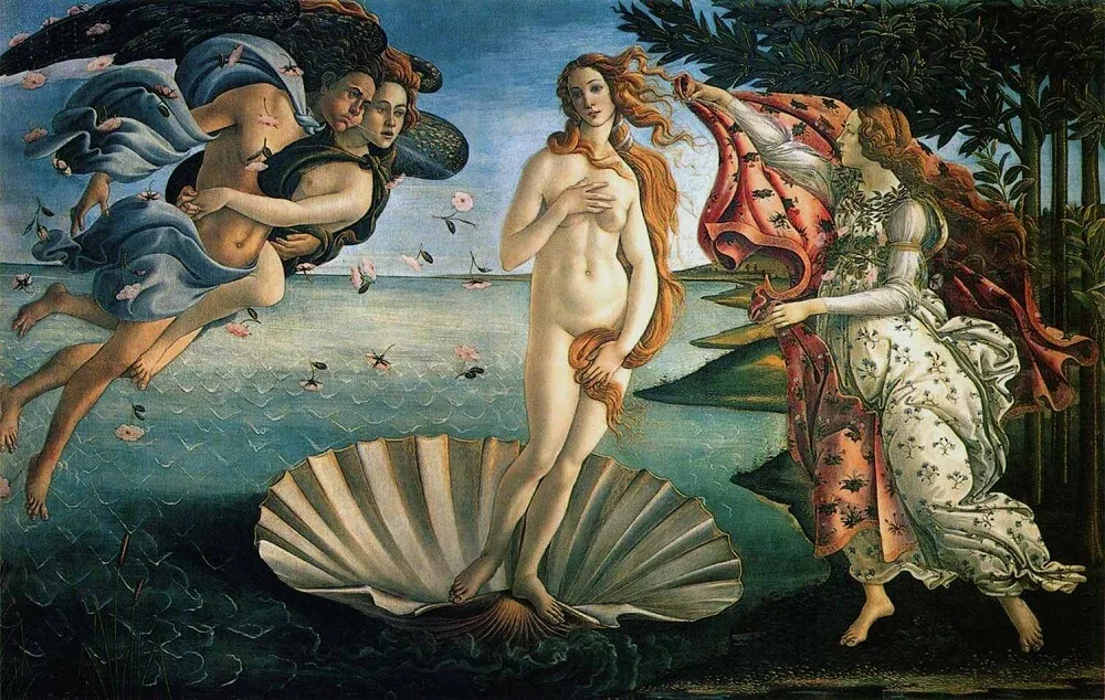 

The Birth of Venus by Sandro Botticelli Angel Oil Painting on Canvas for Living Room Wall Decor Handpainted Classic Figure Art