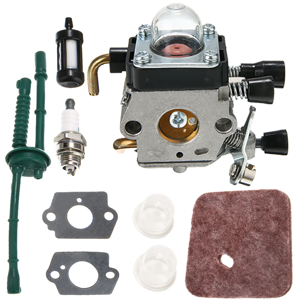 1SET Brush Cutter Carburetor Repair Kit For FS38 FS45 FS46 FS55 KM55 FS85 Air Fuel Filter Gasket Carb High Quality