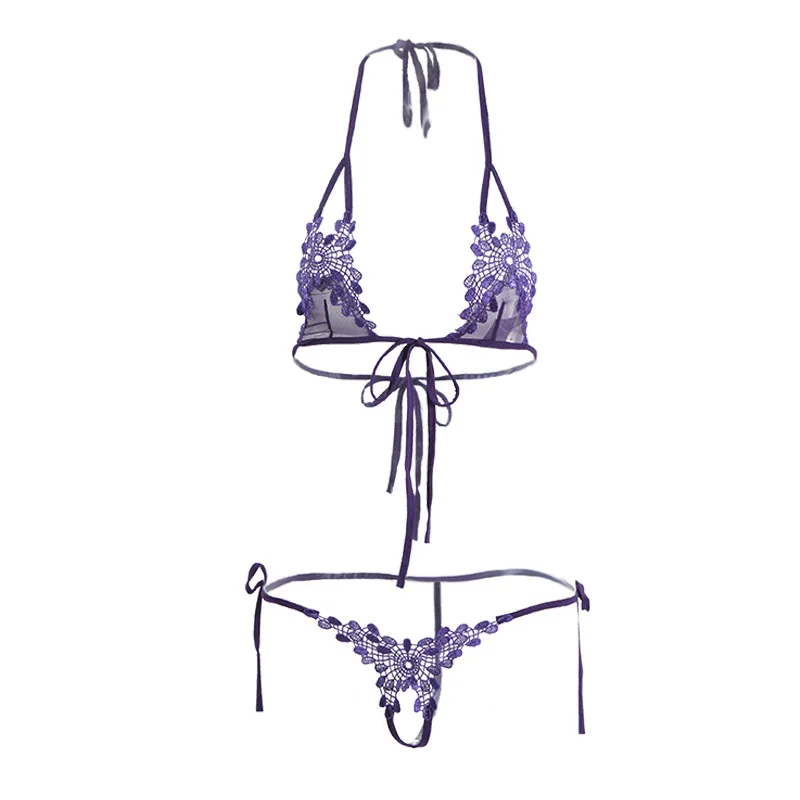 3 Colors Women's Sexy Lingerie Pajamas Hot Erotic Lingerie Transparent Crotchless Embroidery Lace Sexy Underwear Bra Pants Exot 
3 Colors Women's Sexy Lingerie Pajamas Hot Erotic Lingerie Transparent Crotchless Embroidery Lace Sexy Underwear Bra Pants Exot