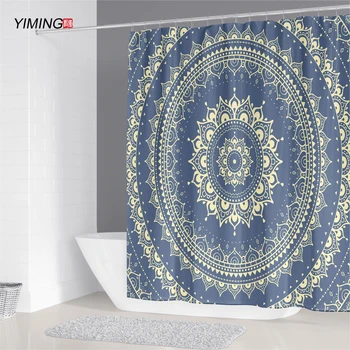 200x180cm bathroom curtain Indian mandala printing polyester waterproof shower curtain Home decoration curtains with hook
200x180cm bathroom curtain Indian mandala printing polyester waterproof shower curtain Home decoration curtains with hook