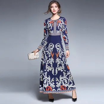 BacklakeGirls Autumn Spring Vintage Round Neck Long Sleeve Flower Printing Boho Evening Dress Elegant Long Dress Sukienka Dluga
BacklakeGirls Autumn Spring Vintage Round Neck Long Sleeve Flower Printing Boho Evening Dress Elegant Long Dress Sukienka Dluga