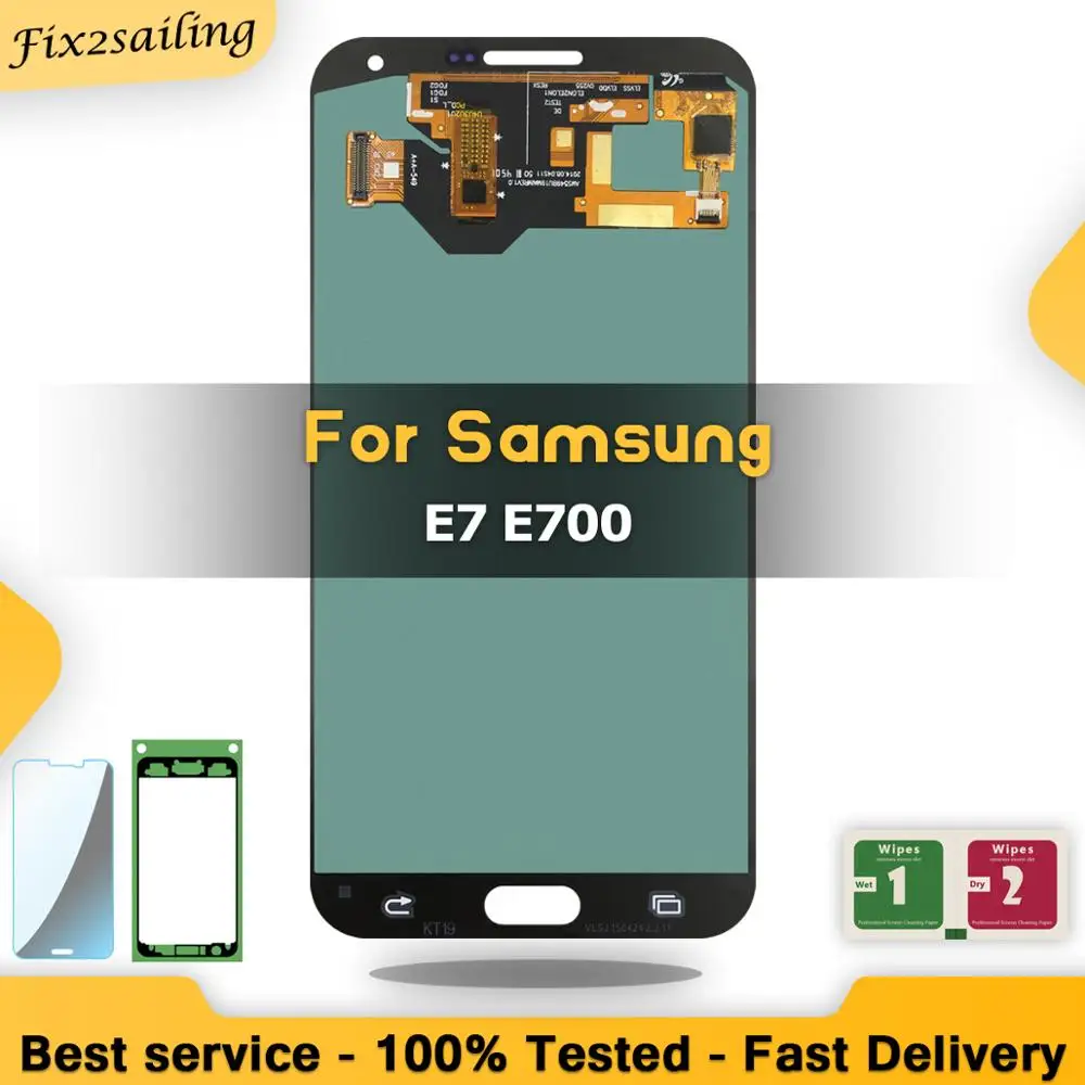 100% Tested Super AMOLED LCD For Samsung Galaxy E7 E700 E7000 Display Touch Screen Assembly
100% Tested Super AMOLED LCD For Samsung Galaxy E7 E700 E7000 Display Touch Screen Assembly