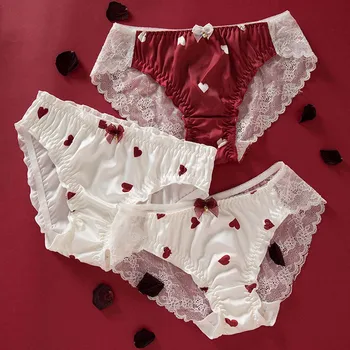 Panties For Women Lace Kawaii Sexy Lingerie Underwear Heart Print Gril Briefs Female Casual Underpants Ladies Intimates
Panties For Women Lace Kawaii Sexy Lingerie Underwear Heart Print Gril Briefs Female Casual Underpants Ladies Intimates