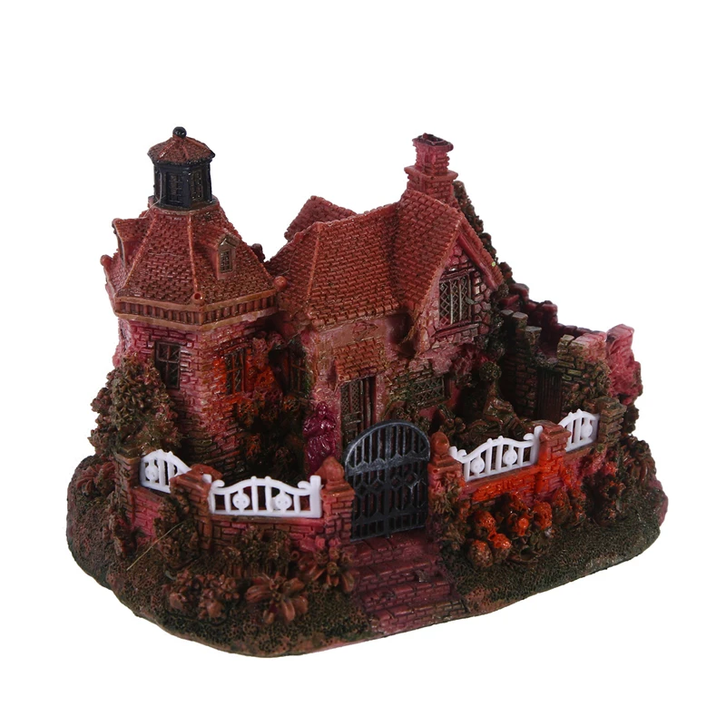 1 Aquarium Decoration Water Grass Landscaping Resin Skull Reptile Toy Evasion House Hidden Room Pet Gardening Fish Tank Decoration