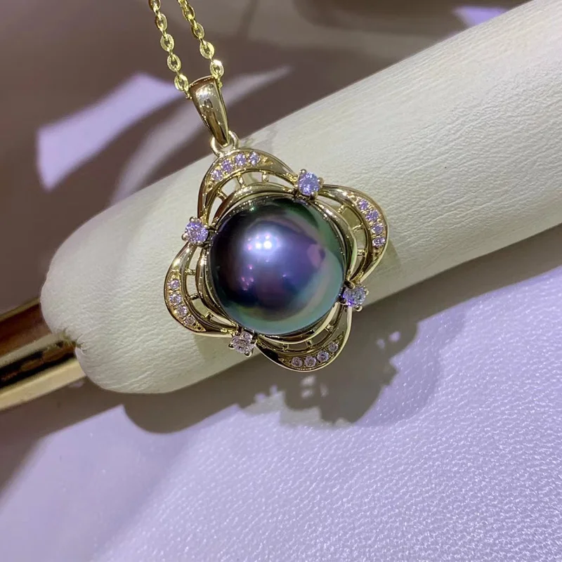 Top 11-12mm Natural-Ocean Tahiti Malachite Green Round Shiny Pearls Adequate Weight 18k Gold Clasp Silver Chain Female Pendant
Top 11-12mm Natural-Ocean Tahiti Malachite Green Round Shiny Pearls Adequate Weight 18k Gold Clasp Silver Chain Female Pendant