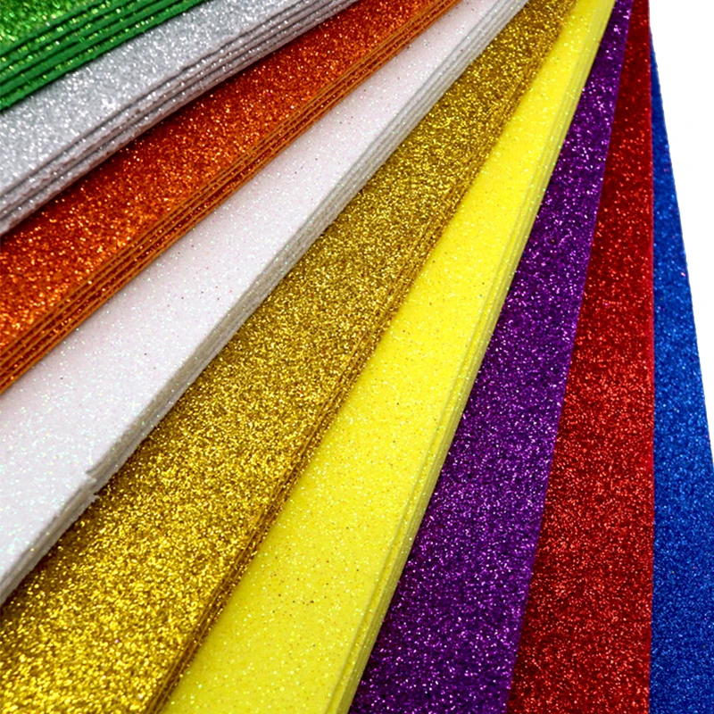 Description Picture 5 of item5Pcs Glitter Foam Paper Sparkles Paper A4 Without Glue for Children's Craft Activities DIY Cutters Flash Handcraft Foam Paper