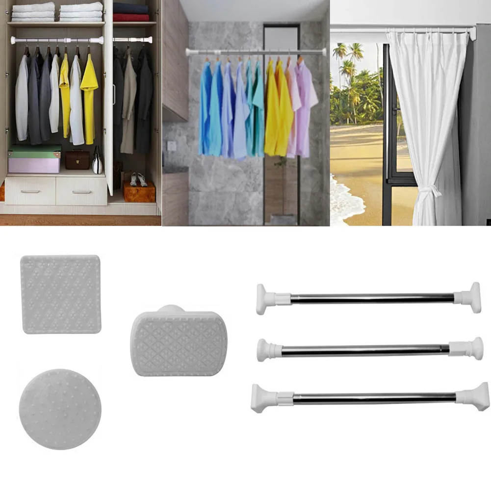 Stainless Steel Bathroom Shower Curtain Rod Extensible Punch-free Bathroom Thickening Curtain Rail Pole Load Bearing Bedroom Rod
Stainless Steel Bathroom Shower Curtain Rod Extensible Punch-free Bathroom Thickening Curtain Rail Pole Load Bearing Bedroom Rod