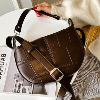 Crocodile pattern Tote Saddle bag 2020 Fashion New Quality PU Leather Women's Designer Handbag Vintage Shoulder Messenger Bag 
Crocodile pattern Tote Saddle bag 2020 Fashion New Quality PU Leather Women's Designer Handbag Vintage Shoulder Messenger Bag