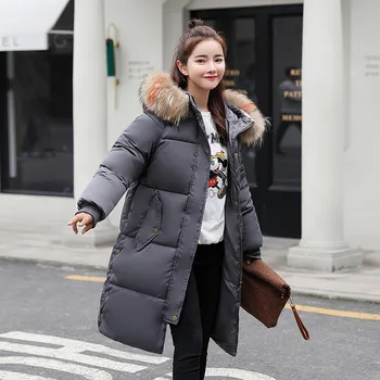 Women Casual Thick Warm Big Fur collar Coat Parkas Jacket 2018 Winter Down Cotton Hooded Ladies Loose Outerwear
Women Casual Thick Warm Big Fur collar Coat Parkas Jacket 2018 Winter Down Cotton Hooded Ladies Loose Outerwear