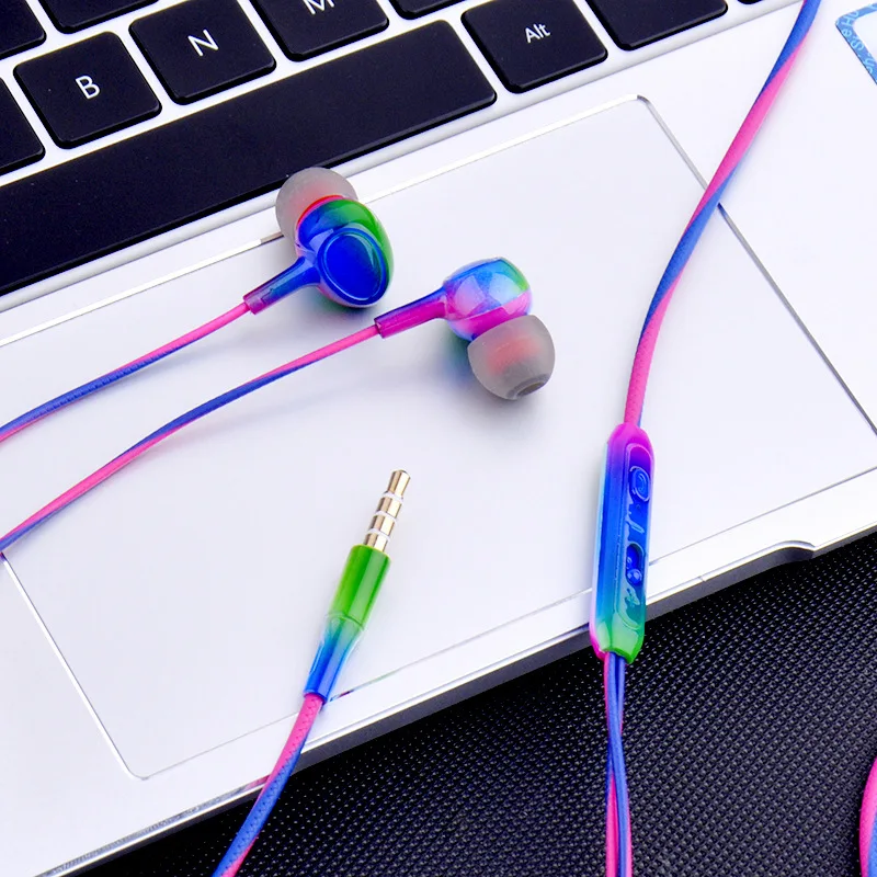 Gradient Color Headset In-ear Subwoofer Wire-controlled Call Earplugs Built-in Microphone 3.5 Mm In-ear Wired Headset Smartphone
Gradient Color Headset In-ear Subwoofer Wire-controlled Call Earplugs Built-in Microphone 3.5 Mm In-ear Wired Headset Smartphone