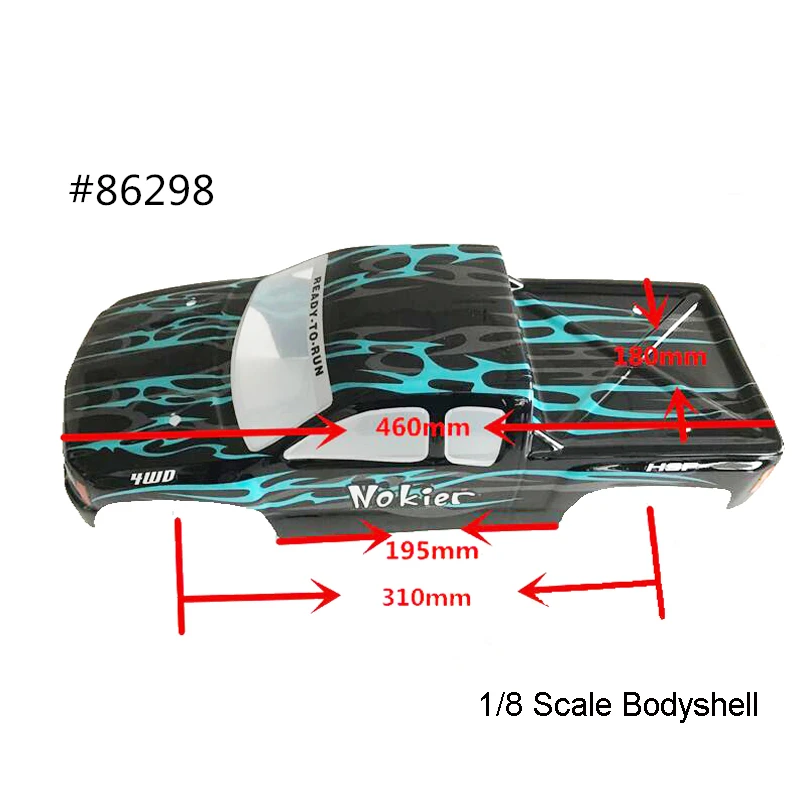 HSP RACING RC CAR TOYS SPARE PARTS ACCESSORY 1/8 SCALE BODY SHELL OF MONSTER TRUCK
HSP RACING RC CAR TOYS SPARE PARTS ACCESSORY 1/8 SCALE BODY SHELL OF MONSTER TRUCK