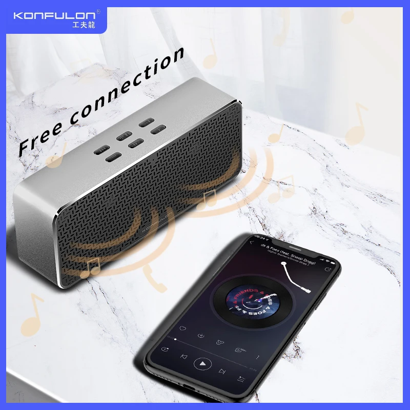 Дропшиппинг Bluetooth динамик Портативный беспроводной Стерео звук FM USB уличный