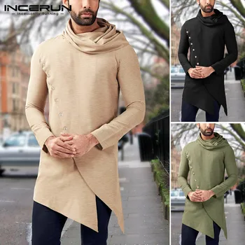INCERUN Men Shirts Vintage Muslim Clothes Turtleneck Long Sleeve 2020 Solid Irregular Long Tops Men Indian Dress Shirts S-5XL
INCERUN Men Shirts Vintage Muslim Clothes Turtleneck Long Sleeve 2020 Solid Irregular Long Tops Men Indian Dress Shirts S-5XL