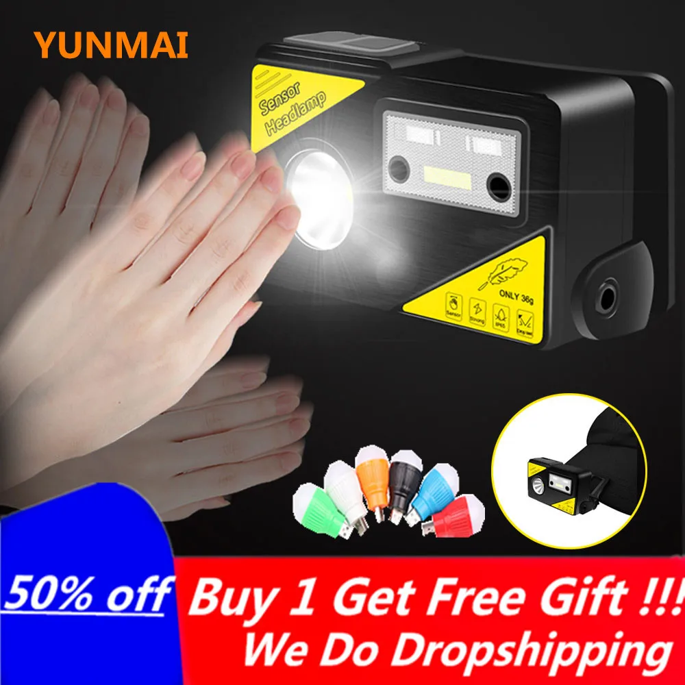 Portable Induction LED Headlamp USB Charging Mini Headlight Hat Clip Light Built-in Battery Night Running Lamp Fishing Lantern
Portable Induction LED Headlamp USB Charging Mini Headlight Hat Clip Light Built-in Battery Night Running Lamp Fishing Lantern