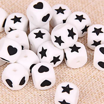 2019 New Food Grade Baby Chewable Dice Silicone Beads Heart Star Design Square Shape Safty Teething Beads Accessories 12mm
2019 New Food Grade Baby Chewable Dice Silicone Beads Heart Star Design Square Shape Safty Teething Beads Accessories 12mm