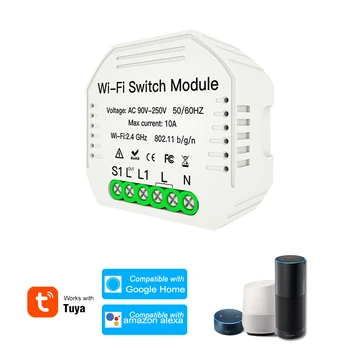 Smart WiFi Switch Module 2-Way Light Switch Smart Home DIY Module APP Control Compatible With Alexa Google Home/Nest IFTTT
Smart WiFi Switch Module 2-Way Light Switch Smart Home DIY Module APP Control Compatible With Alexa Google Home/Nest IFTTT