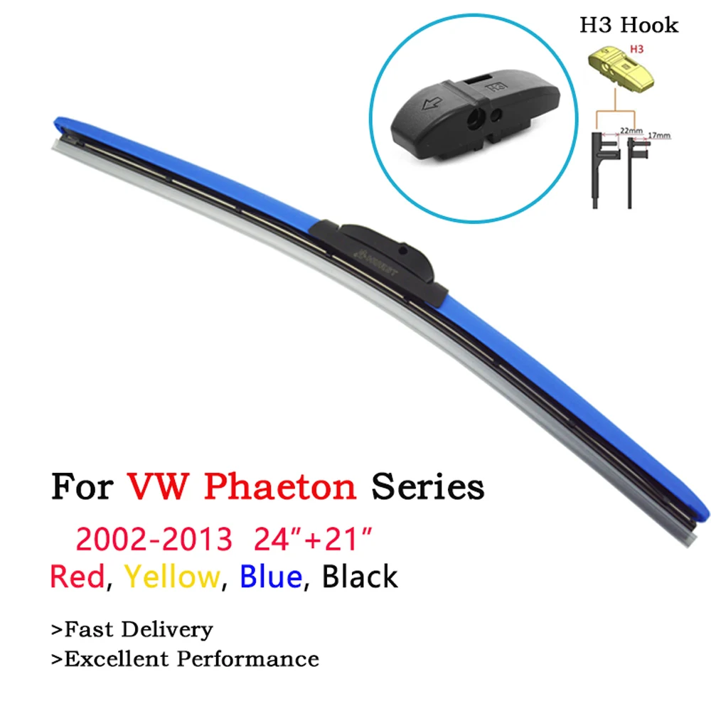 2Pcs Color Boneless Windscreen Wiper Blades For Volkswagen Phaeton 2002 To 2013 Red Blue Yellow Winter Wipers 26" & 26" H3 Hook
2Pcs Color Boneless Windscreen Wiper Blades For Volkswagen Phaeton 2002 To 2013 Red Blue Yellow Winter Wipers 26" & 26" H3 Hook