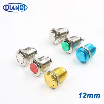 12mm Metal Oxidized push button Switch flat round waterproof momentary reset 1NO pin terminal Multiple color red black high Head
12mm Metal Oxidized push button Switch flat round waterproof momentary reset 1NO pin terminal Multiple color red black high Head