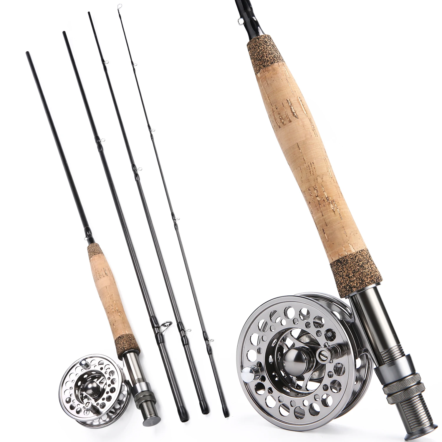 Sougayilang 4 Sections Portable Fly Fishing Rod and Full Metal Fly Reel Carbon Fiber Fishing Pole and Wheel Set
Sougayilang 4 Sections Portable Fly Fishing Rod and Full Metal Fly Reel Carbon Fiber Fishing Pole and Wheel Set