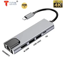 USB Type C Hub Type-C To HDMI 4K VGA Adapter RJ45 Lan Ethernet SD TF USB-C 3.0 Typec 3.5mm Jack Audio Video for MacBook Pro OTG
USB Type C Hub Type-C To HDMI 4K VGA Adapter RJ45 Lan Ethernet SD TF USB-C 3.0 Typec 3.5mm Jack Audio Video for MacBook Pro OTG