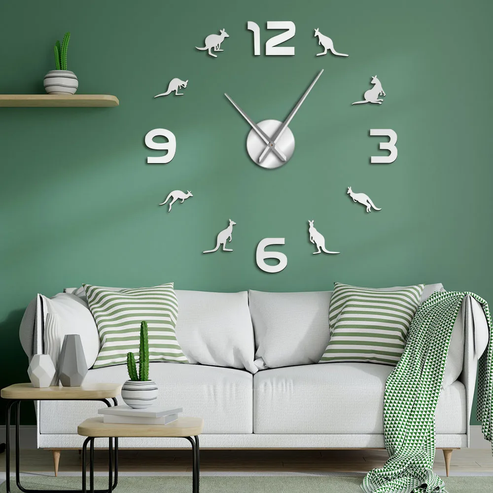 Australia kangaroo Animal 3D Acrylic Wall Clock Mirror Surface Frameless Wall Clock Modern Silent Quartz Big Time Clock
Australia kangaroo Animal 3D Acrylic Wall Clock Mirror Surface Frameless Wall Clock Modern Silent Quartz Big Time Clock