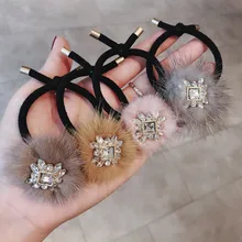 Fur Rhinestone Autumn Winter Elastic Hair Ties Band for Woman Girl Fashion Korean Mujer Accessories Hyuna Wholesale Dropshipping 
Fur Rhinestone Autumn Winter Elastic Hair Ties Band for Woman Girl Fashion Korean Mujer Accessories Hyuna Wholesale Dropshipping