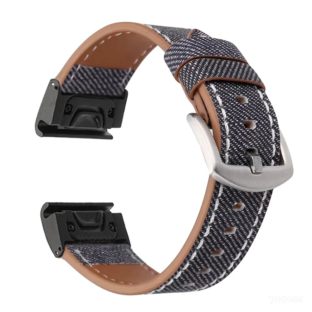 Fenix 5X Watch Band 26mm QuickFit Large Size Casual Denim Pattern PU Leather Wrist Strap for Garmin Fenix 5X/5X Plus,Fenix 3
Fenix 5X Watch Band 26mm QuickFit Large Size Casual Denim Pattern PU Leather Wrist Strap for Garmin Fenix 5X/5X Plus,Fenix 3