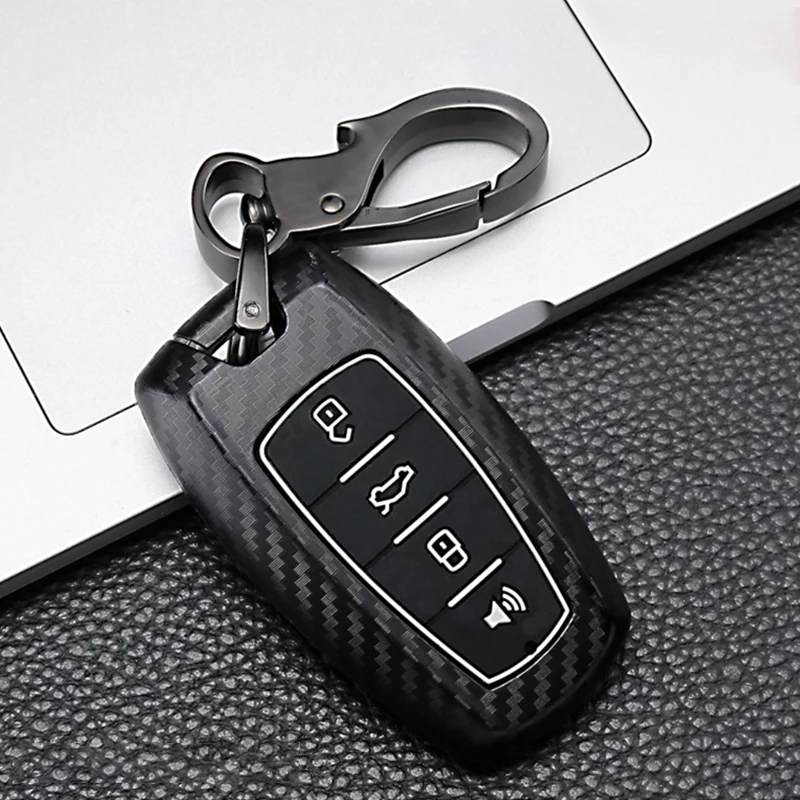 

ABS Carbon Fibe Car Remote Key Cover Case For Great Wall Haval/Hover H6 H7 H4 H9 F5 F7 H2S F7X Key Accessories Keychain