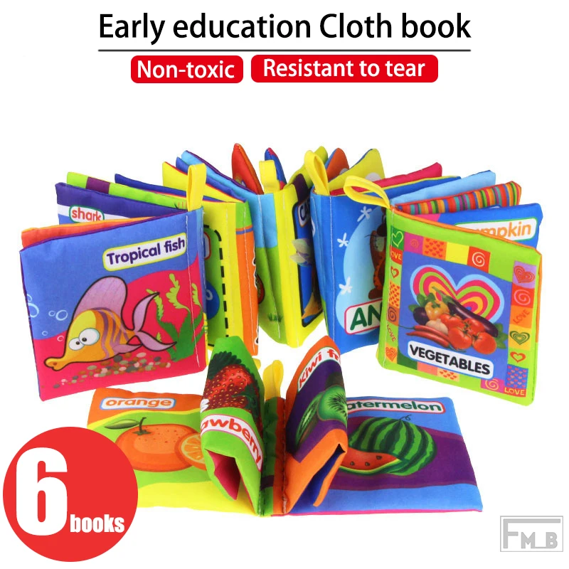 (6 BOOKS) Non-toxic and Tear-resistant English Palm Book Cloth Book Enlightenment Cognition Montessori Book
(6 BOOKS) Non-toxic and Tear-resistant English Palm Book Cloth Book Enlightenment Cognition Montessori Book