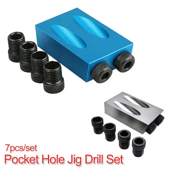 Drill Drive Adapter 7pc Pocket Hole Jig Kit 6mm 8mm 10mm for Woodworking 15 Degree Angle Drilling Hole Guide Dowel Jig Wood Tool
Drill Drive Adapter 7pc Pocket Hole Jig Kit 6mm 8mm 10mm for Woodworking 15 Degree Angle Drilling Hole Guide Dowel Jig Wood Tool