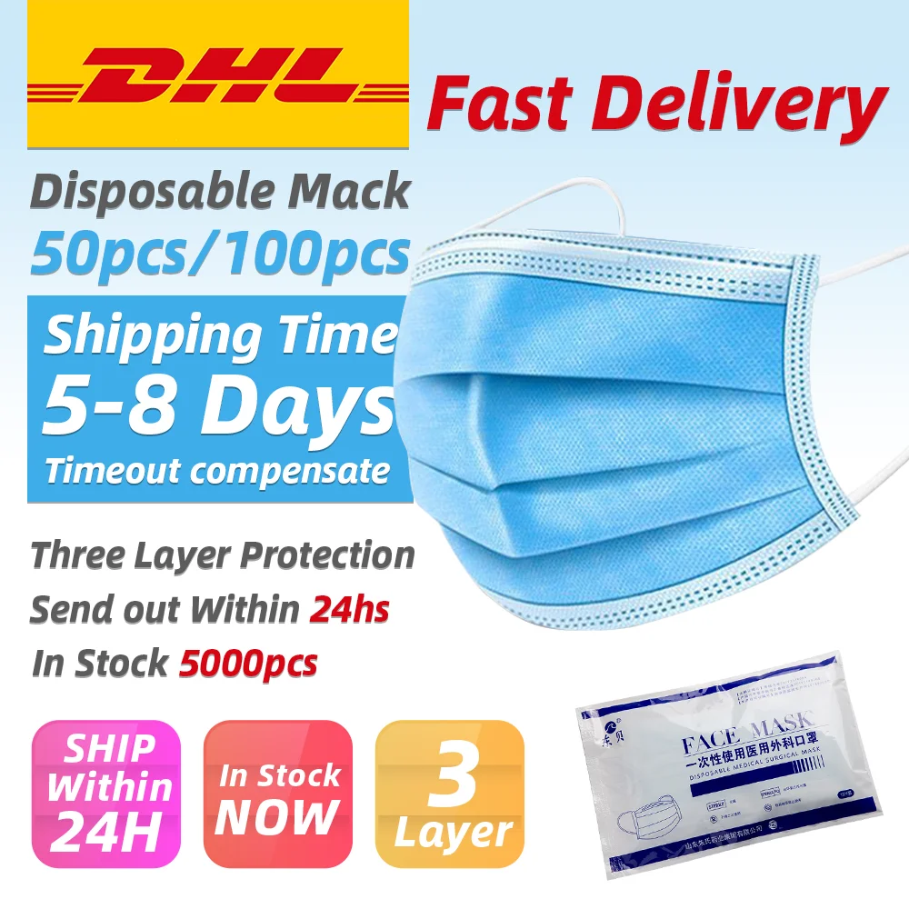 Medical Face Mask 50pcs 100pcs Surgical Medical Respirator Disposable Mouth Masks 3 Layer Protective Masks DHL Fast Delivery
Medical Face Mask 50pcs 100pcs Surgical Medical Respirator Disposable Mouth Masks 3 Layer Protective Masks DHL Fast Delivery