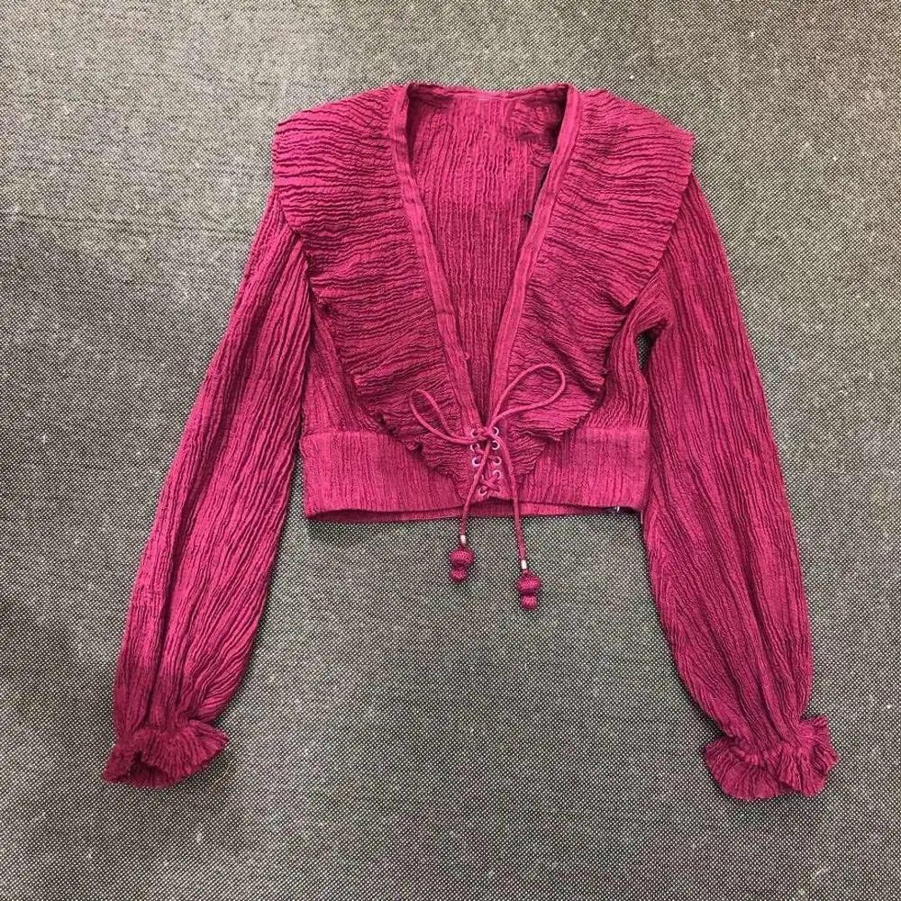 autumn Elegant women V neck blouse shirt female casual Ladies tops ddxgz2
autumn Elegant women V neck blouse shirt female casual Ladies tops ddxgz2
