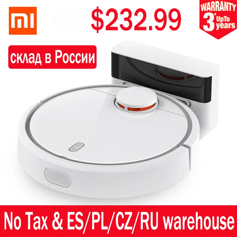 

Original EU version Xiaomi robot vacuum cleaner Smart Plan type Robotic with Wifi App and Auto Charge for home