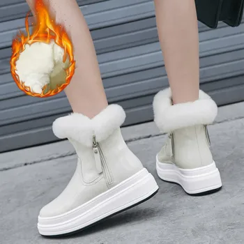 Handmade trend 2020 woman snow boots women winter shoes patent leather flat platform rabbit fur headband warm plush ankle boots
Handmade trend 2020 woman snow boots women winter shoes patent leather flat platform rabbit fur headband warm plush ankle boots