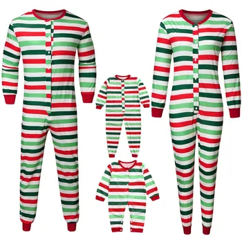 Christmas Pajamas Striped Print Blouse+Pants Button Pocket Back Baby Jumsuit Women Man Family Matching Clothes family Pajamas
Christmas Pajamas Striped Print Blouse+Pants Button Pocket Back Baby Jumsuit Women Man Family Matching Clothes family Pajamas