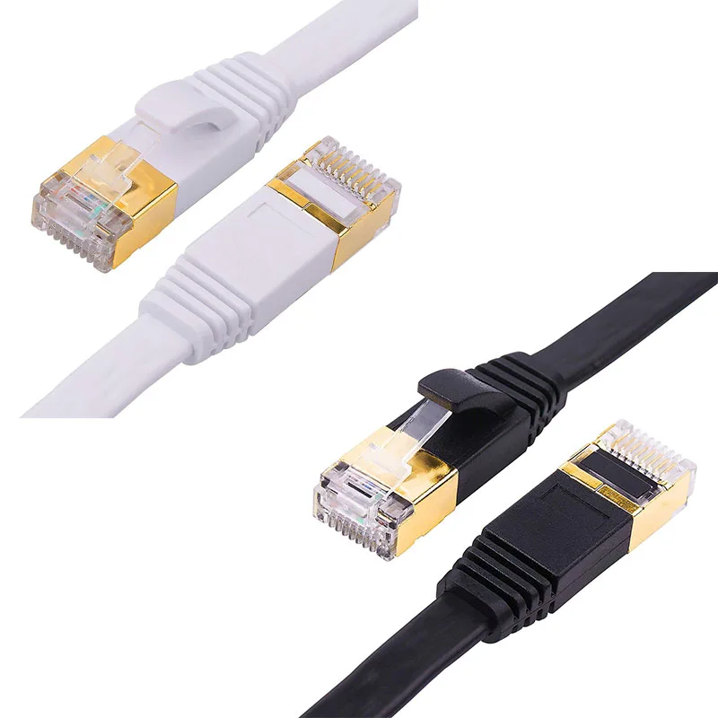 Cable Ethernet Cat-7 Flat with Clips Shielded Cable RJ45 Connector High Speed 10 Gigabit LAN Network Patch Faster Ethernet Cable
Cable Ethernet Cat-7 Flat with Clips Shielded Cable RJ45 Connector High Speed 10 Gigabit LAN Network Patch Faster Ethernet Cable