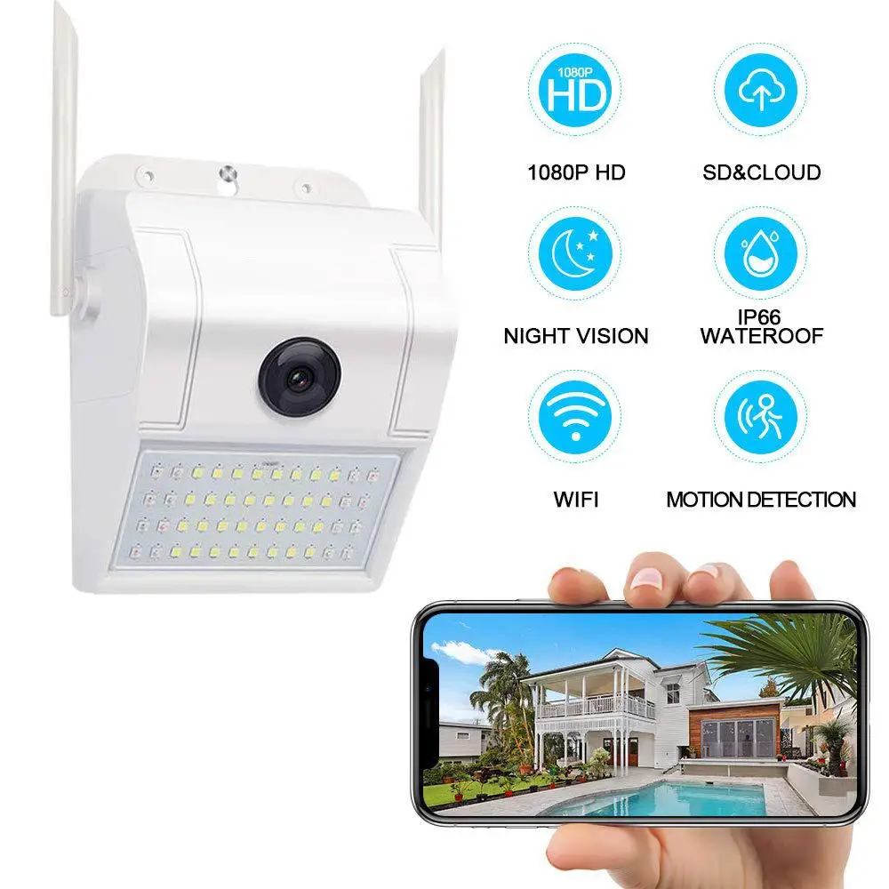 Studyset Outdoor Home Security Camera 1080P 2.4G WiFi Night Vision Camera with LED Motion Sensor Light IP66 Waterproof Camera
Studyset Outdoor Home Security Camera 1080P 2.4G WiFi Night Vision Camera with LED Motion Sensor Light IP66 Waterproof Camera