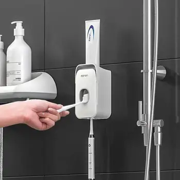 1 Set Of Wall-mounted Toothbrush Toothpaste Storage Box Toothbrush Storage Rack Automatic Toothpaste Dispenser Y9Y070D1
1 Set Of Wall-mounted Toothbrush Toothpaste Storage Box Toothbrush Storage Rack Automatic Toothpaste Dispenser Y9Y070D1