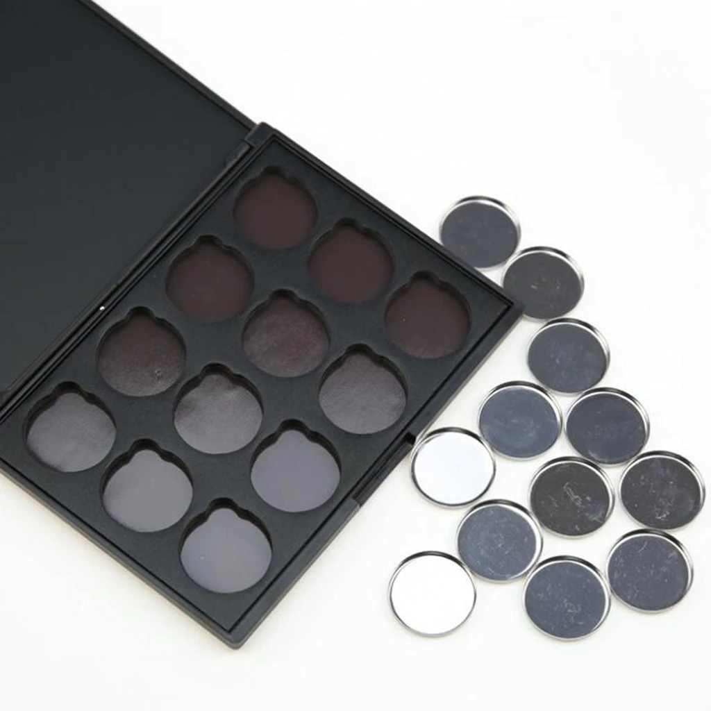 Eyeshadow Makeup Palette Empty Blush Lipstick Container Case With 12Pcs 26mm Round Metal Pans Eyeshadow Makeup Palette Empty Blush Lipstick Container Case With 12Pcs 26mm Round Metal Pans